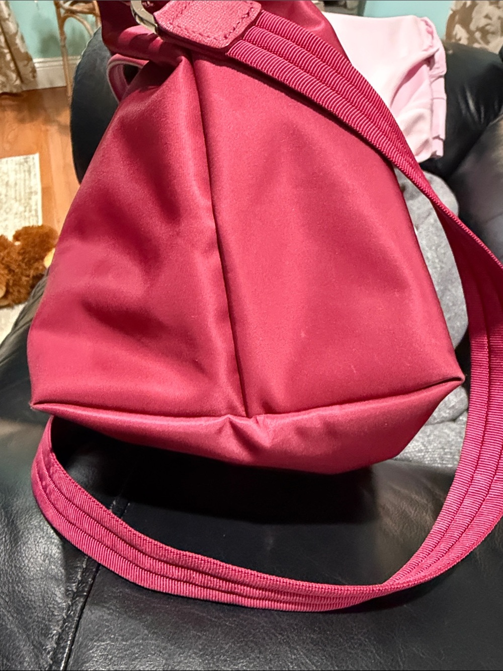 Longchamp Foldable Tote Bag - Raspberry - Picture 4 of 8